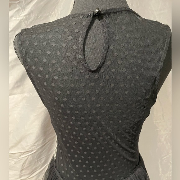 Anthropologie Weston Wear Black and Gray Lace Tulle Midi Dress - Picture 12 of 16